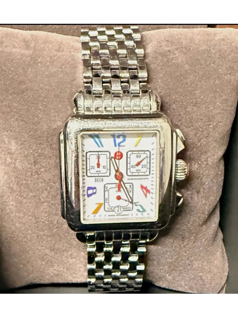 MICHELE Deco Chronograph Vintage Swiss Watch!
